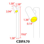 Load image into Gallery viewer, CDPA70 3W LED Adjustable Directional Bollard Path Light Low Voltage Outdoor Landscape Lighting