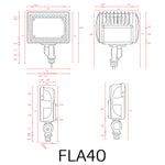 Load image into Gallery viewer, FLA40 Aluminum 40W Outdoor LED Low Voltage Landscape Lighting Flood Light