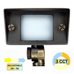 Load image into Gallery viewer, FPBCC04 Cast Brass 3CCT Adjustable 2W-7W Rectangular Built-In LED Flood Light Low Voltage Fixture