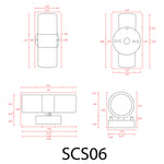Load image into Gallery viewer, SCS06 LED Stainless Steel Cylinder Up Down Light 2 Directional Sconce Lighting