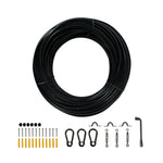 Load image into Gallery viewer, String Light Hanging Cable Kit, Nylon Coated 304 Stainless Steel Guide Wire and Accessories for Outdoor Bistro String Lights
