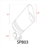 Load image into Gallery viewer, LED Low Voltage Brass Spotlight