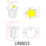 Load image into Gallery viewer, UNB03 Cast Brass Low Voltage Shielded LED In-ground Light IP65 Waterproof