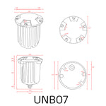 Load image into Gallery viewer, UNB07 Cast Brass Low Voltage Round Multi-Directional LED In-ground Light IP65 Waterproof