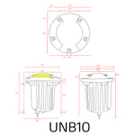 Load image into Gallery viewer, UNB10 Cast Brass Round Bi-Directional Low Voltage LED In-ground Light