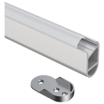 Load image into Gallery viewer, SM08 Oval Wardrobe Rail End Brackets Steel Closet Rod Socket Holder.