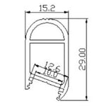 Load image into Gallery viewer, AP16F Aluminum Oval Wardrobe Hanging Rail 10 Pack LED lighted Closet Rod Fixture.