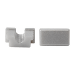 Load image into Gallery viewer, AP46M Rectangular Rail Aluminum Channel 10 Pack LED Strip Light Cover End Caps.
