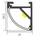 Load image into Gallery viewer, AP59 Corner Aluminum Channel 10 Pack LED Strip Light Cover End Caps.