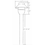 Load image into Gallery viewer, PLB01 12V G4 Snub Low Voltage Heavy Duty Cast Brass Outdoor LED Path Light.