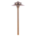 Load image into Gallery viewer, PLB04 Two Tier Brass LED Pagoda Low Voltage Path Light - Kings Outdoor Lighting