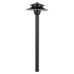 Load image into Gallery viewer, PLB13 Two Tier Brass Path Low Voltage Pagoda Light Led Landscape Lighting Fixture - Kings Outdoor Lighting
