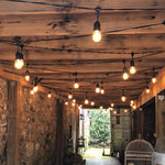 Load image into Gallery viewer, SL101 LED Low Voltage Bistro String Lights 48 FT Outdoor Weatherproof 12V Edison Bulbs.