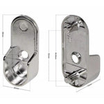Load image into Gallery viewer, SM08 Oval Wardrobe Rail End Brackets Steel Closet Rod Socket Holder.