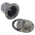 Load image into Gallery viewer, UNB02 Cast Brass Low Voltage Half Moon Round LED In-ground Light IP65 Waterproof.
