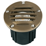 Load image into Gallery viewer, UNB06 Cast Brass Low Voltage Round Grill LED In-ground Light IP65 Waterproof.