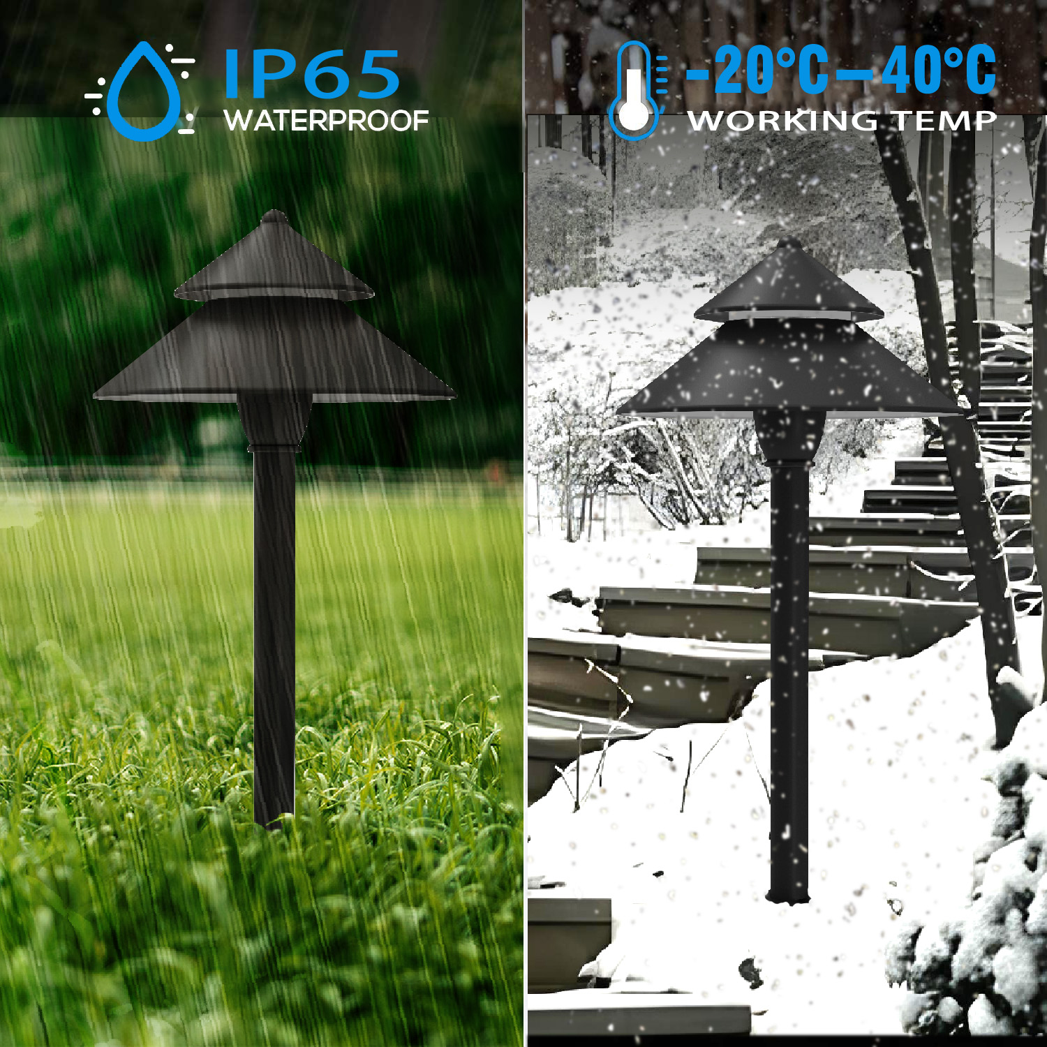 CDPA77 Path Light Aluminum Integrated Low Voltage 5CCT LED Path Light