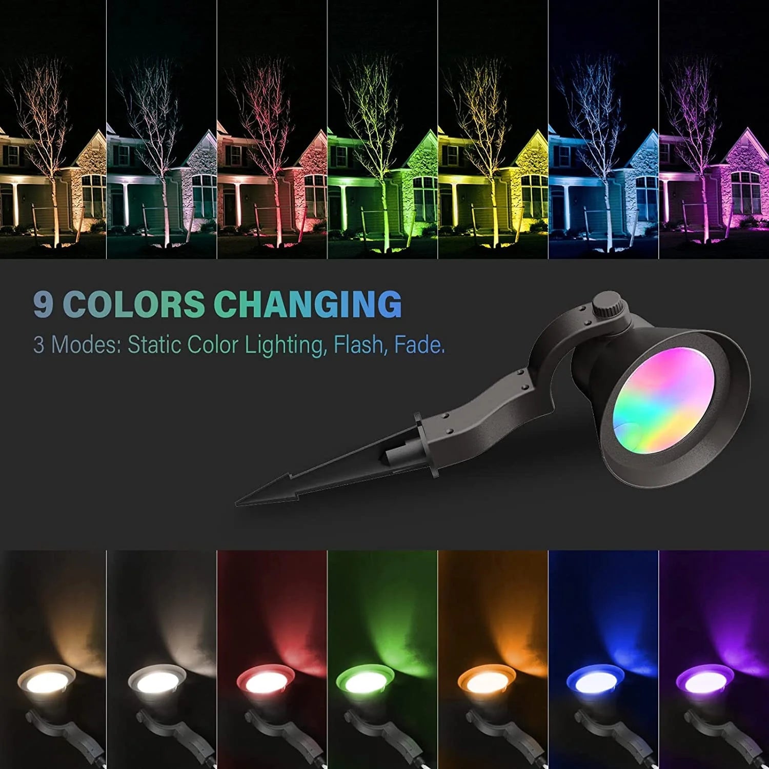 CDRA95 Spotlight RGB 12V Built In LED Outdoor Light 3CCT