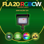 Load image into Gallery viewer, FLA20 RGBCW 20W Flood Light Die Cast Aluminum Heavy Duty Waterproof Outdoor Light
