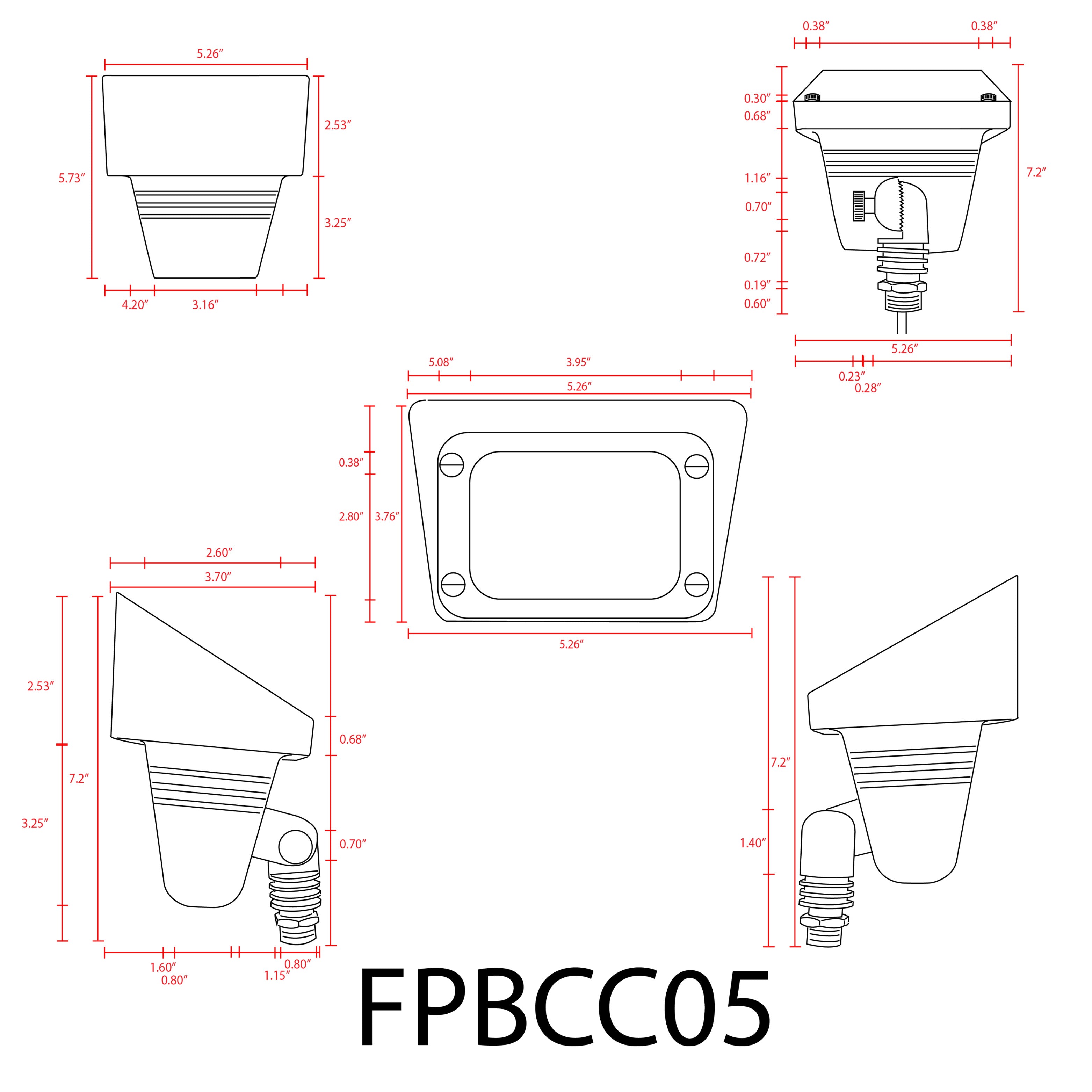 Brass LED Flood Light