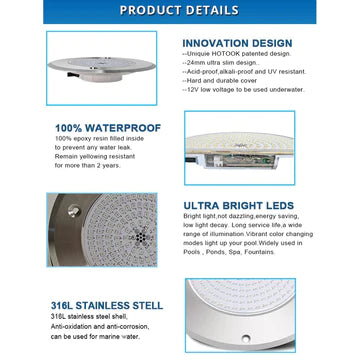 Pool Lights and Spa RGB/RGBW Color Changing Low Voltage Light