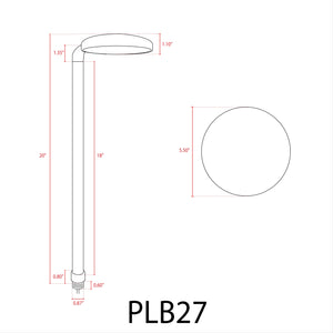 Integrated LED Brass Path Light