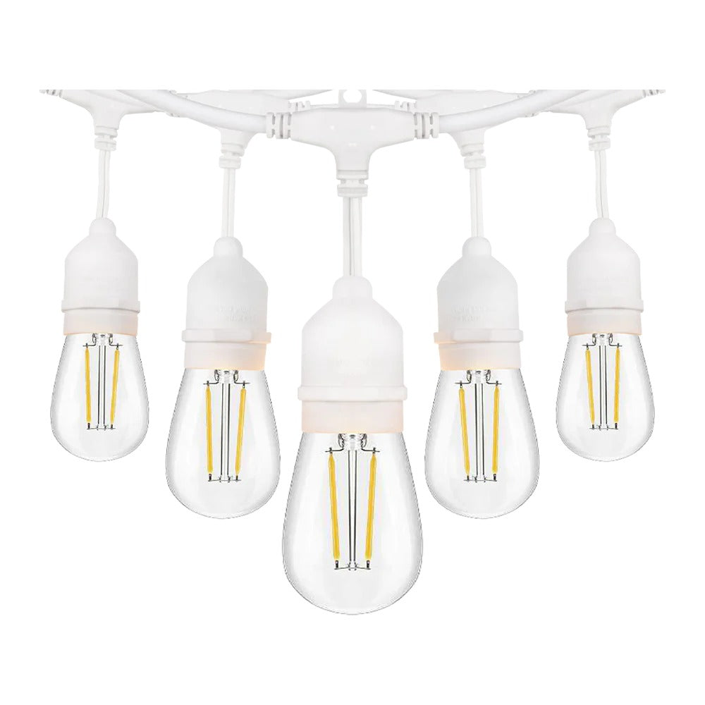 SL101 LED Low Voltage Bistro String Lights 48 FT Outdoor Weatherproof 12V Edison Bulbs