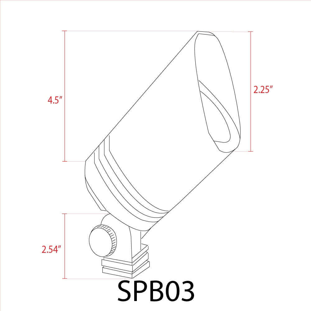 LED Low Voltage Brass Spotlight