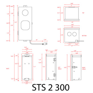 2-Zone 300W Low Voltage Transformer