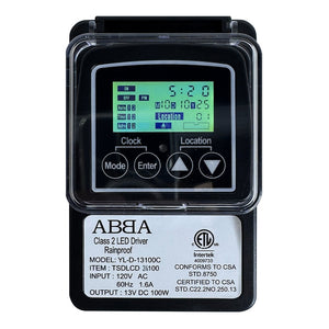 TSDLCD24100 DC 100W Digital 24V Low Voltage Transformer with Photocell & Timer