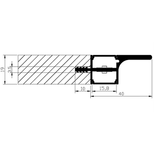 AP16F Aluminum Oval Wardrobe Hanging Rail 10 Pack LED lighted Closet Rod Fixture.