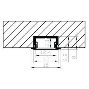 AP44M Rectangular Aluminum Channel 10 Pack LED Strip Light Cover End Caps.