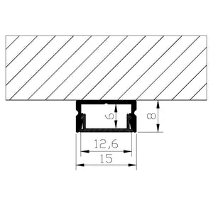 AP46M Rectangular Rail Aluminum Channel 10 Pack LED Strip Light Cover End Caps.
