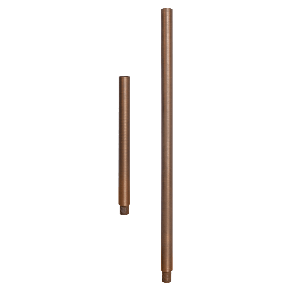 BPE - Brass Post Extension 12" or 24" for Brass Path/Spot Light Fixtures - Kings Outdoor Lighting