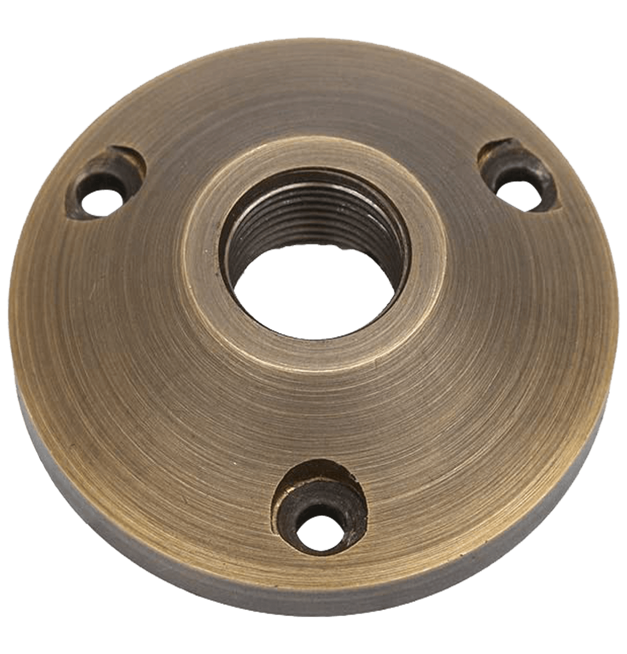 BP1 Brass Surface Mount Round Bracket for Landscape Lighting Fixture.