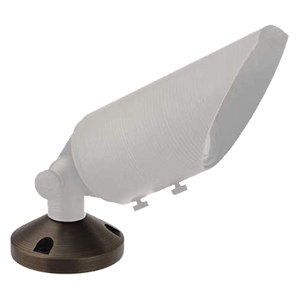 BP1 Brass Surface Mount Round Bracket for Landscape Lighting Fixture.