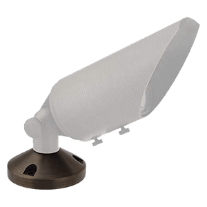 BP1 Brass Surface Mount Round Bracket for Landscape Lighting Fixture.