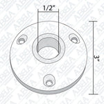 Load image into Gallery viewer, BP1 Brass Surface Mount Round Bracket for Landscape Lighting Fixture.
