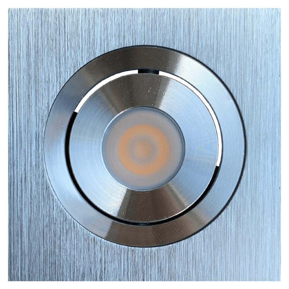 CB06 Dimmable Recessed Square Cast Aluminum LED Puck Light Cabinet Downlighting.