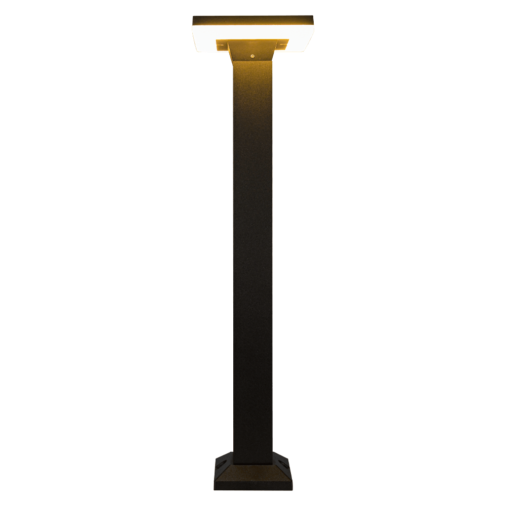 CDPA63 12W Bollard Pathway Lighting LED Square Top Modern Low Voltage - Kings Outdoor Lighting