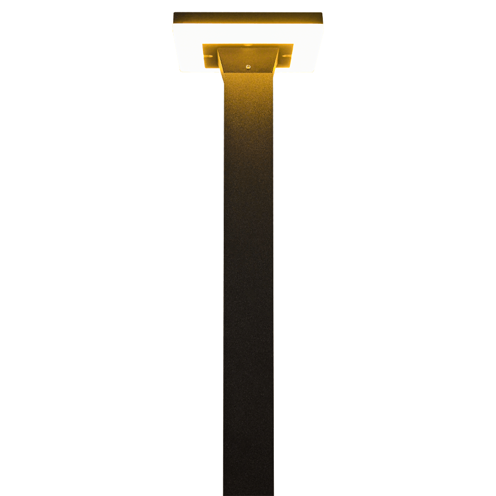 CDPA63 12W Bollard Pathway Lighting LED Square Top Modern Low Voltage - Kings Outdoor Lighting