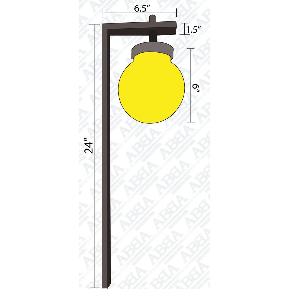 CDPS71 3W LED Globe Path Light Low Voltage Outdoor Landscape Lighting.