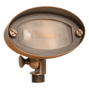 FPB03 Brass Oval LED Directional Flood Light Adjustable Lighting - Kings Outdoor Lighting