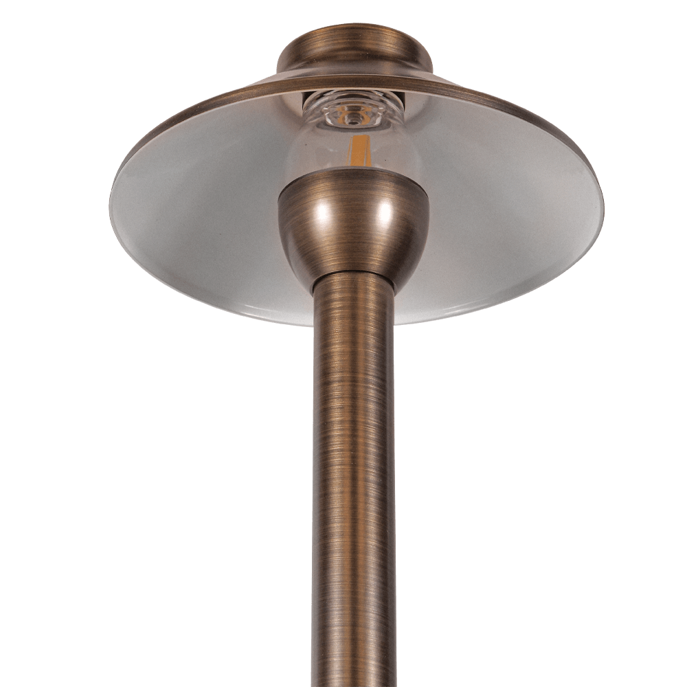 PLB02 Outdoor Garden Path Light | Low Voltage Heavy Duty Cast Brass Outdoor LED Path Light - Kings Outdoor Lighting