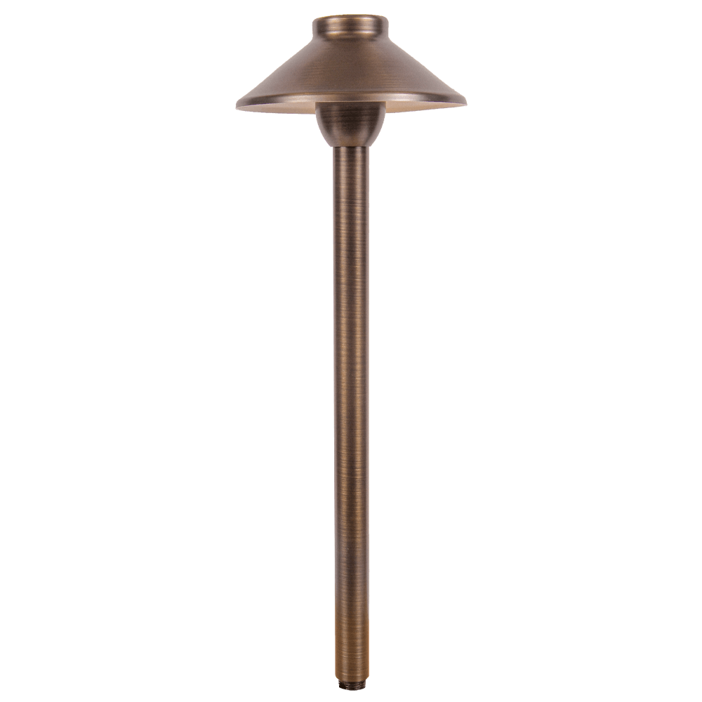 PLB02 Outdoor Garden Path Light | Low Voltage Heavy Duty Cast Brass Outdoor LED Path Light - Kings Outdoor Lighting