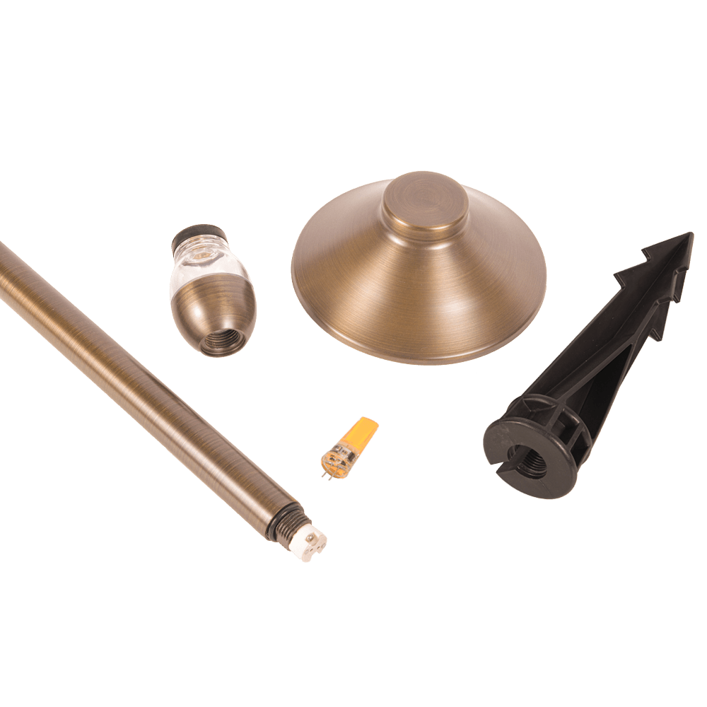 PLB02 Outdoor Garden Path Light | Low Voltage Heavy Duty Cast Brass Outdoor LED Path Light - Kings Outdoor Lighting