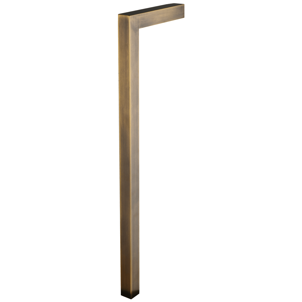 PLB10 LED Brass L-Shaped Low Voltage Landscape Lighting Path Light.