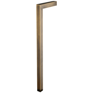 PLB10 LED Brass L-Shaped Low Voltage Landscape Lighting Path Light.