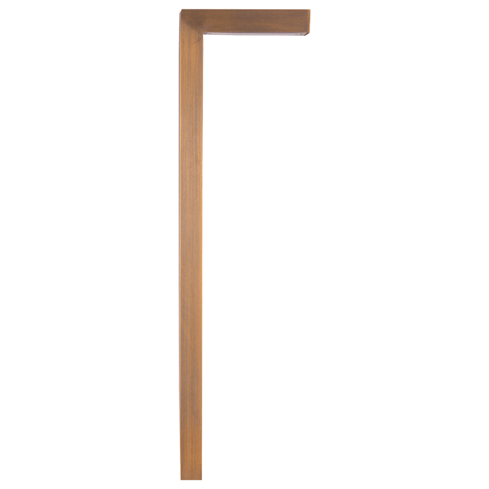 PLB10 LED Brass L-Shaped Low Voltage Landscape Lighting Path Light - Kings Outdoor Lighting