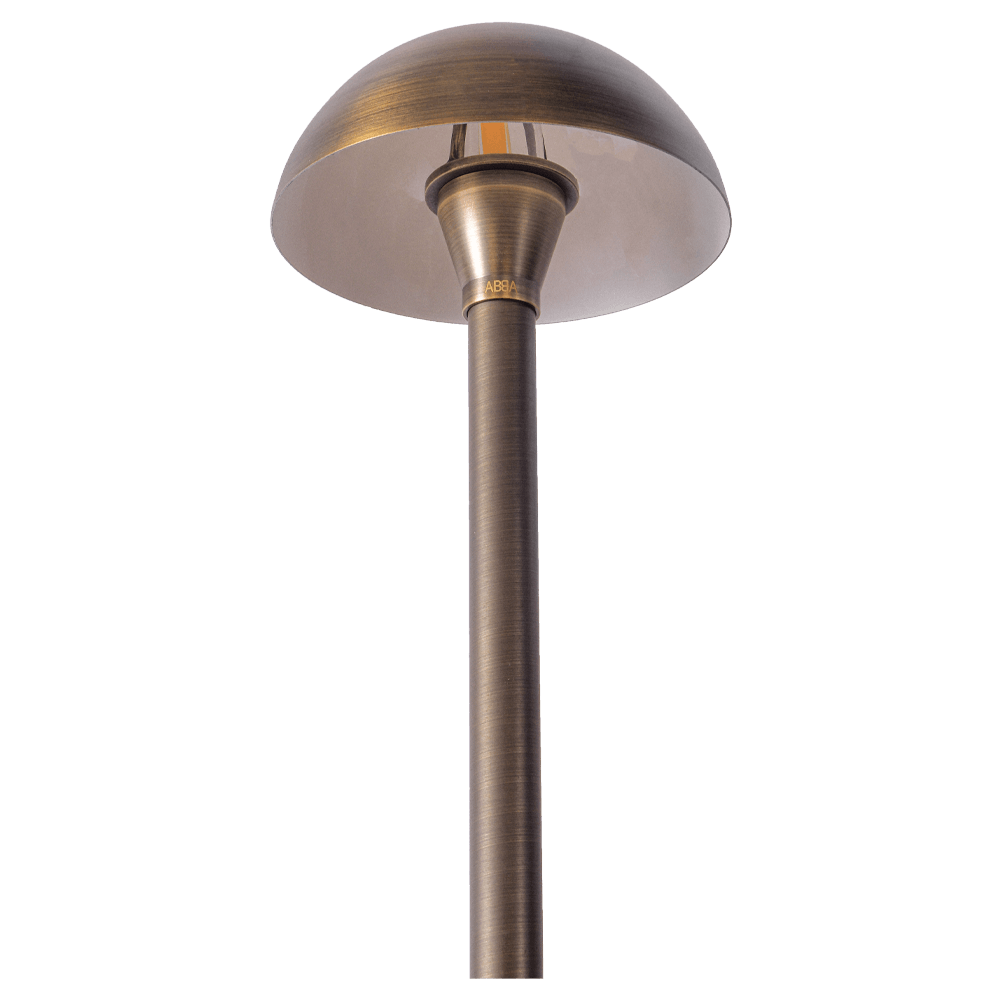 PLB08 Brass LED Globe Low Voltage Pathway Outdoor Landscape Lighting Fixture - Kings Outdoor Lighting